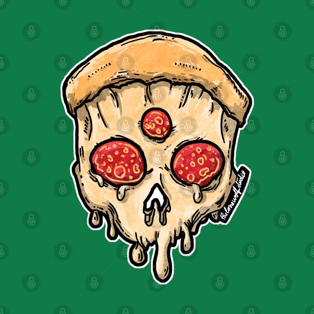 Pizza Skull by TheLoneWolfStudio