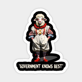 "Government Knows Best" Sheeple Clown Magnet