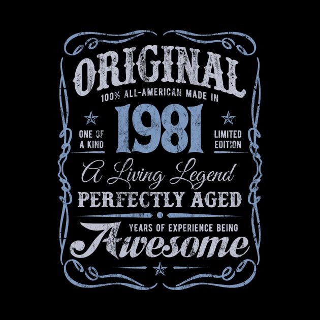 Born In 1981 All-American Original Birthday Living Legend by Irregulariteez