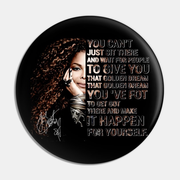 Janet Jackson Vintage Tour Concert Pin by Evergreen Daily