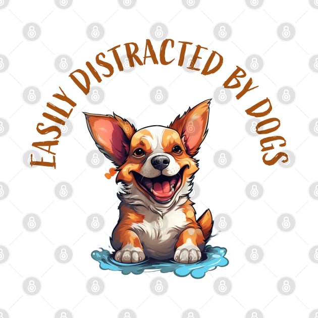 Easily Distracted by Dogs --Corgi by Celynoir