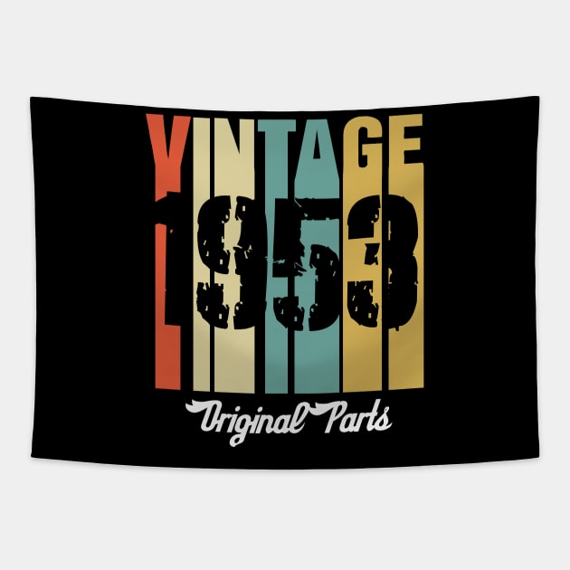 Vintage 1953 Original Parts Retro Vintage Birthday Gifts 67s Tapestry by nzbworld