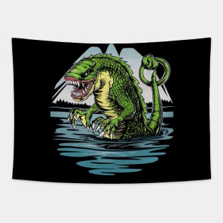 Dangerous lake monster Tapestry