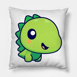 green bsby dinosaur Pillow