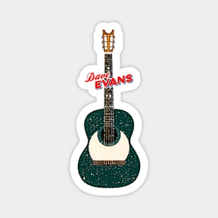 Dave Evans Green Moon Acoustic Guitar Magnet