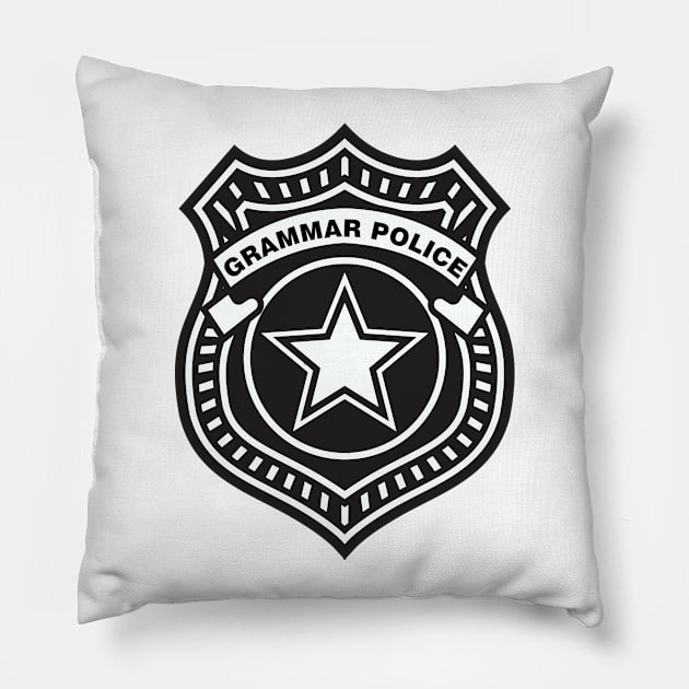 Grammar Police Pillow by DavesTees