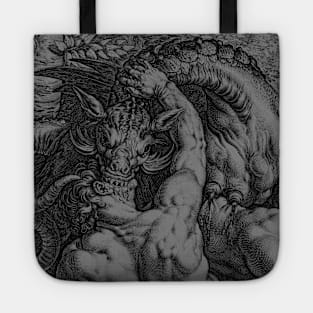 Dragon devouring Tote