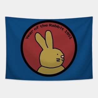 Year of the Rabbit 1951 Cute Tapestry