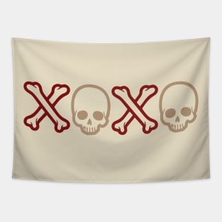 Skeleton X's and O's Tapestry