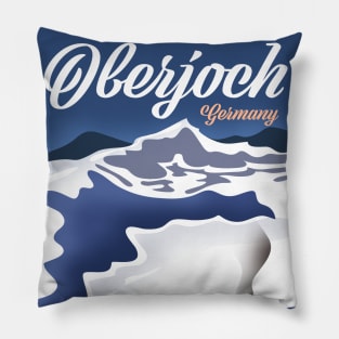 Oberjoch Germany ski poster Pillow