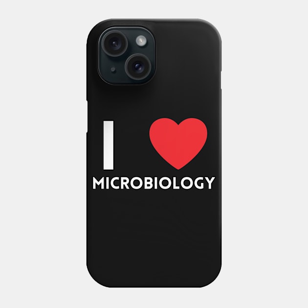 I Love Heart Microbiology Phone Case by BobaPenguin