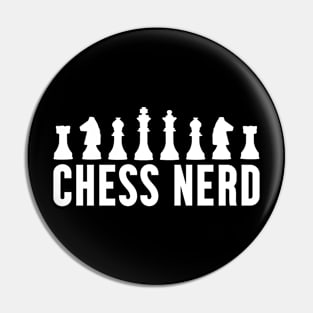 Chess Nerd Design with Chess Pieces Pin