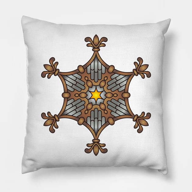 Inspirational MANDALA T-SHIRT MANDALA 296 color Pillow by abcmandalaclothing