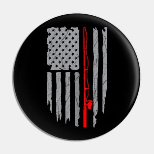 Fishing American Flag Pin