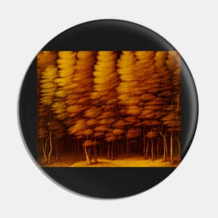 Autumn Forest Painting Pin