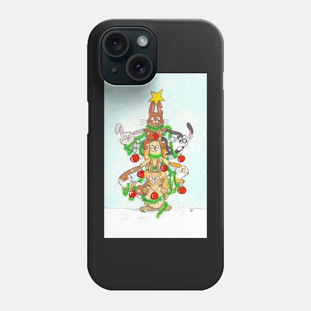 Christmas Bunnies Phone Case by nicolejanes