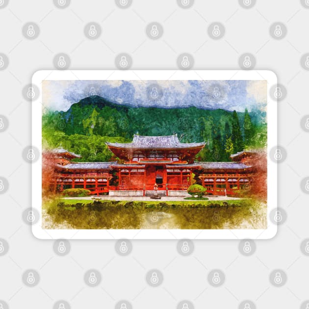 Japanese Temple / Most Beautiful Places on Earth Magnet by Naumovski