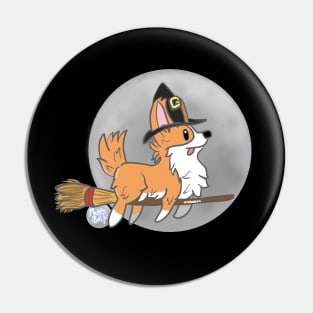 Witch Corgi Pin