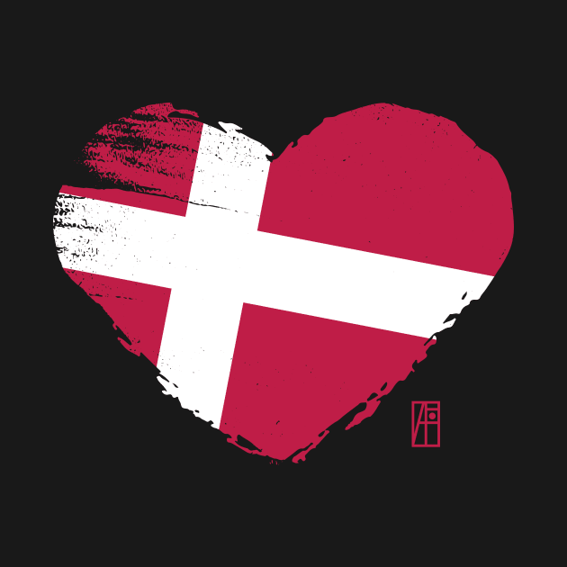 I love my country. I love Denmark. I am a patriot. In my heart, there is always the flag of Denmark by ArtProjectShop