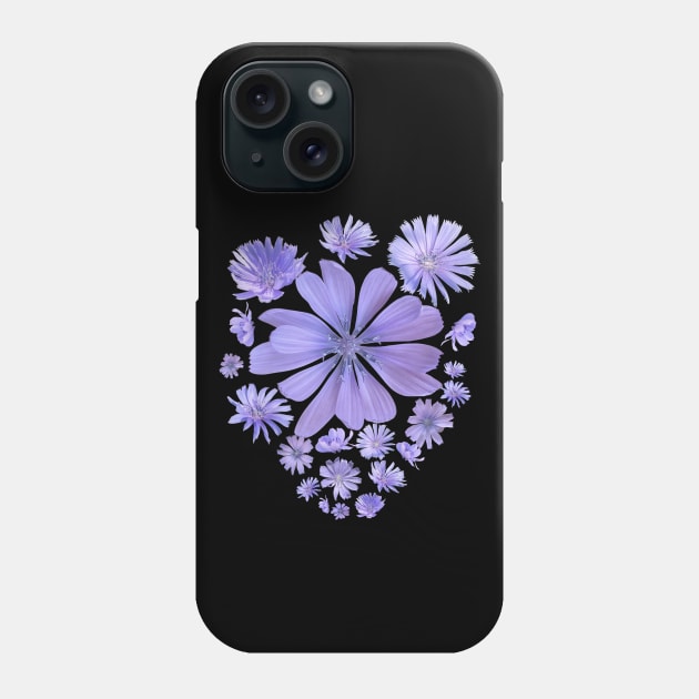 Purple Chicory Flowers: A Floral Arrangement Phone Case by Flowers on t-shirts