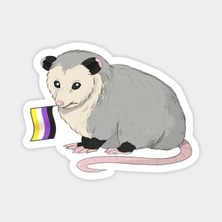 Non-Binary Pride Opossum Magnet