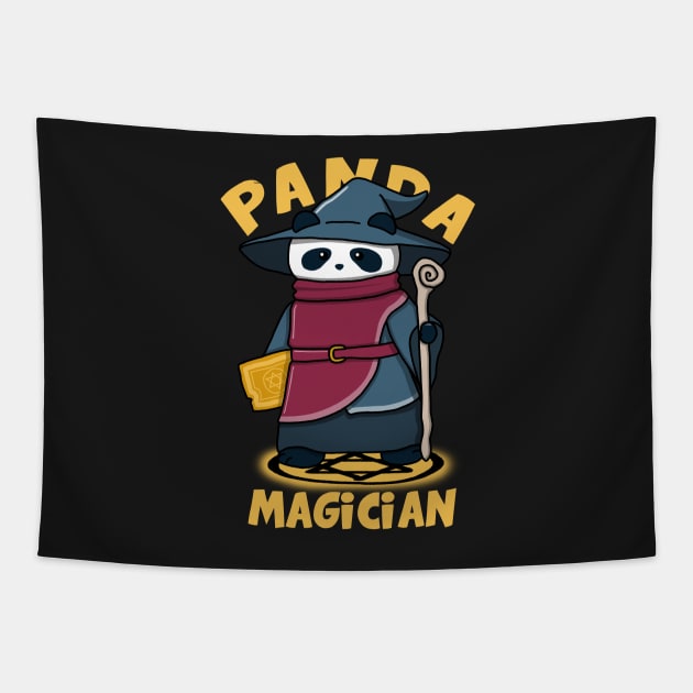 Panda Magician Tapestry by Luna Illustration