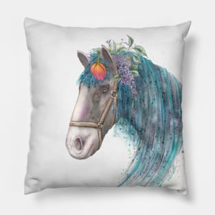 Mackinac Island Spring Horse Pillow