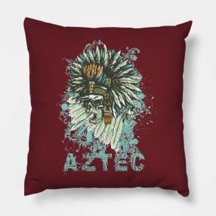 Aztec Skull Warrior Pillow