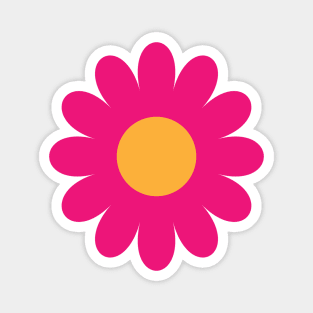 Pink Daisy Flower Magnet