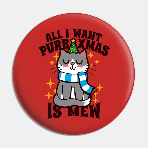 Funny Cute Christmas Song Inspired Cute Kawaii Cat Gift For Cat Lovers Pin by BoggsNicolas