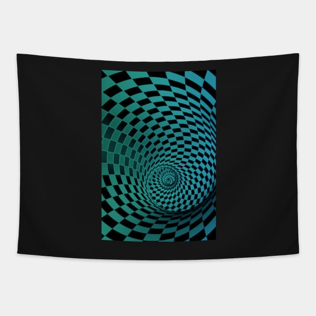 optical illusion Tunnel Tapestry by yinon-h