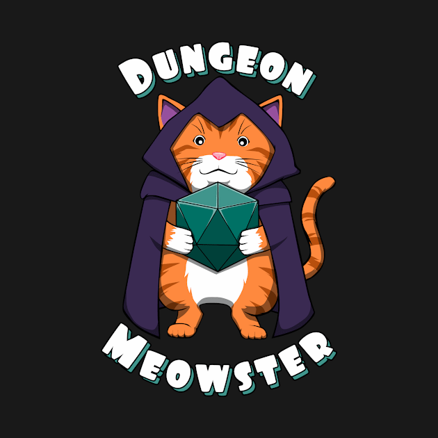 Pen and Paper Cat Tabletop Dungeon Meowster by MGO Design