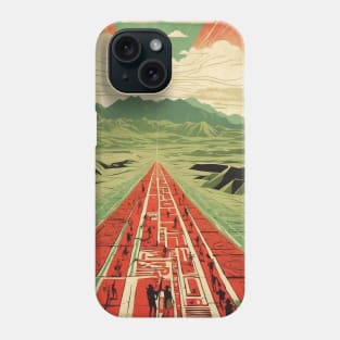 Nazca Lines Peru Tourism Vintage Poster 2 Phone Case