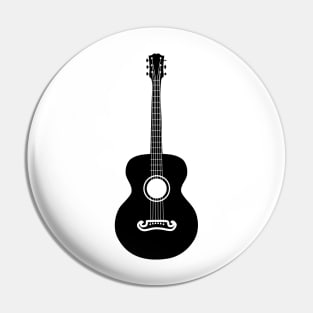 Acoustic guitar silhouette Pin