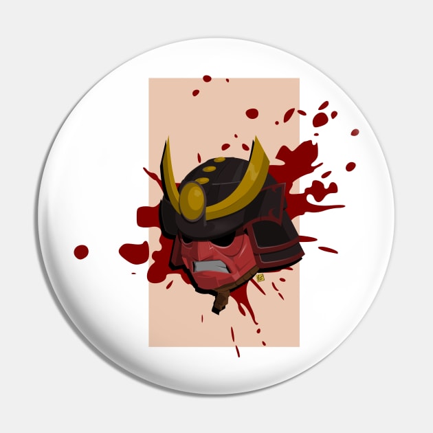 Samurai Helmet Pin by vhzc