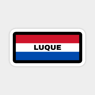 Luque City in Paraguay Flag Colors Magnet