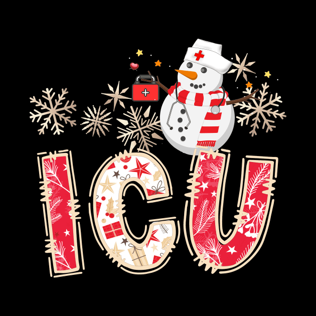 ICU Nurse Christmas Nurse Life Scrub Top by SilverLake