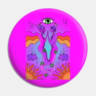 I love you as myself psychedelic art Pin