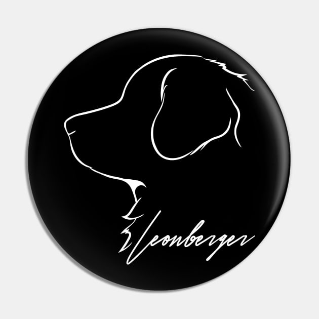 Proud Leonberger profile dog lover gift Pin by wilsigns