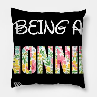 Happiness is being Nonnie floral gift Pillow