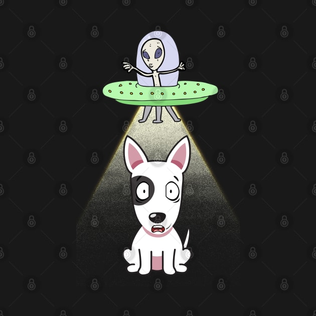 Funny bull terrier is being abducted by aliens by Pet Station