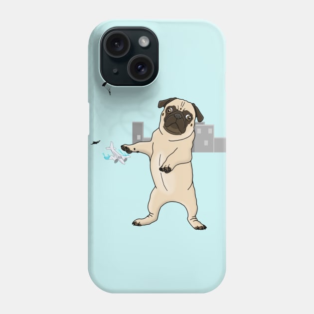 Attack of the Massive Pug!!! Phone Case by prettyinink