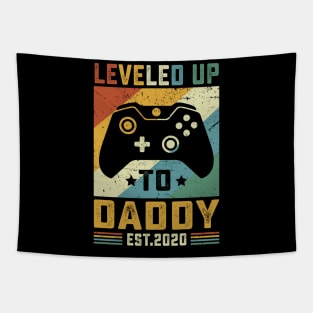 Vintage Leveled Up To Daddy Est.2020 Tapestry