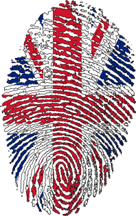 United Kingdom Flag - UK Flag Fingerprint Magnet