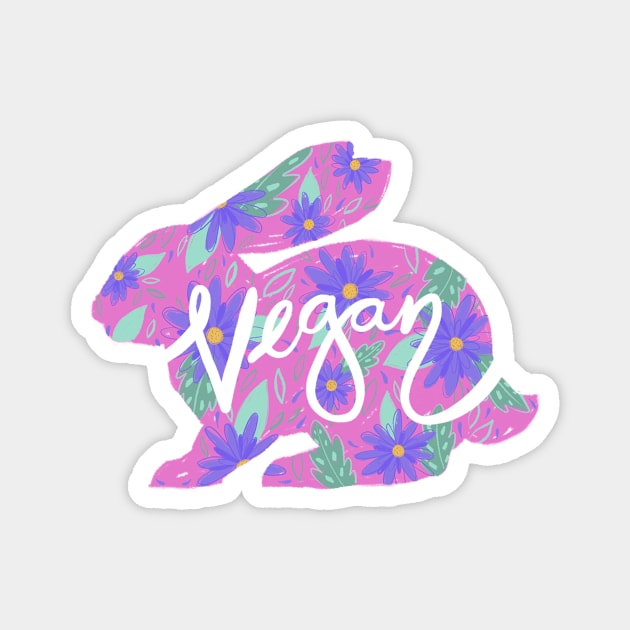 Vegan Bunny Magnet by IllustratedActivist