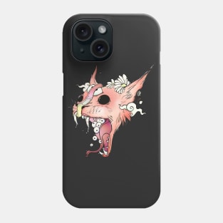 Colorful Cat Art With Tongue And Eyeballs Phone Case