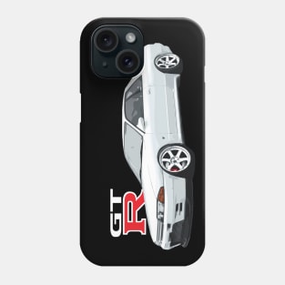 R32 GTR WHITE V SPEC II N1 326 CRYSTAL WHITE ON TES Phone Case