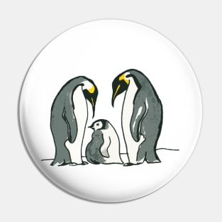 Penguin family Pin