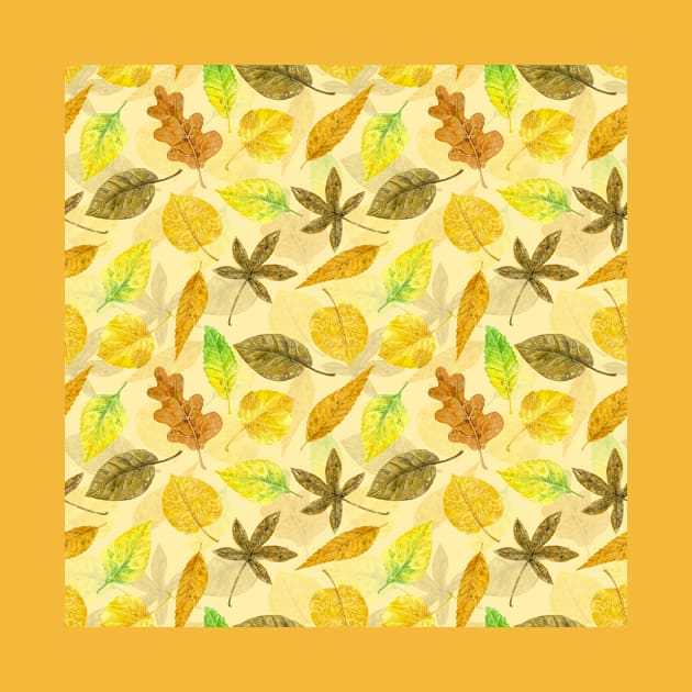 Autumn pattern watercolor 2 by katerinamk