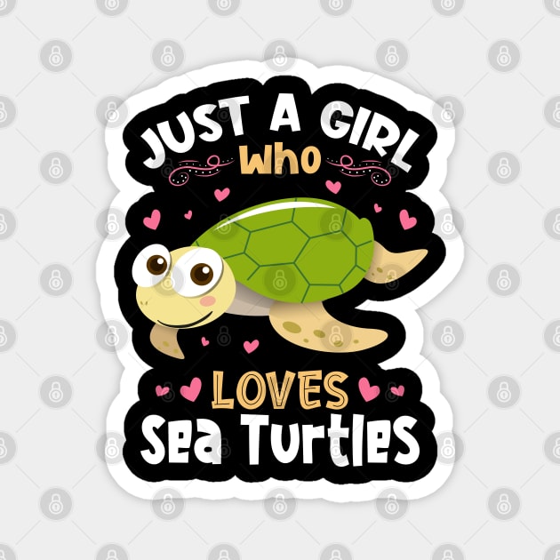 Just a Girl who loves Sea Turtles Magnet by aneisha